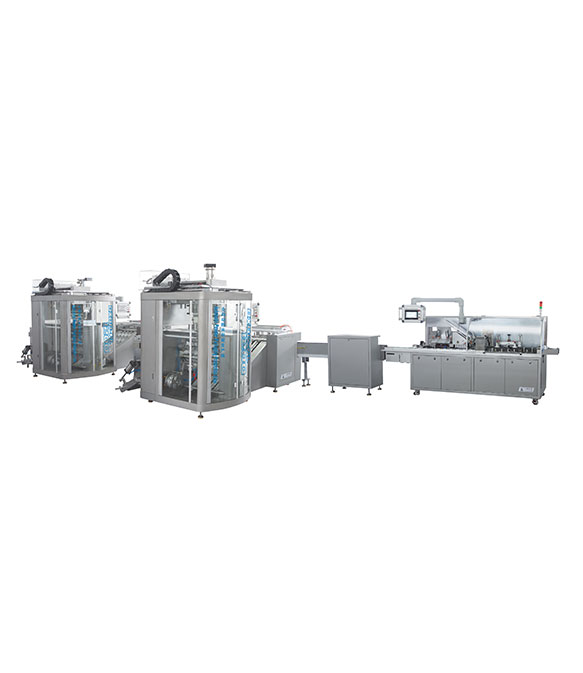DXD-PL1200 Tablets Four Side Sealing Sachet Carton Packing Production Line